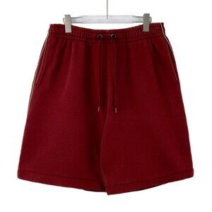 Burberry Red Side Logo Cotton Drawstring Casual Shorts Size L